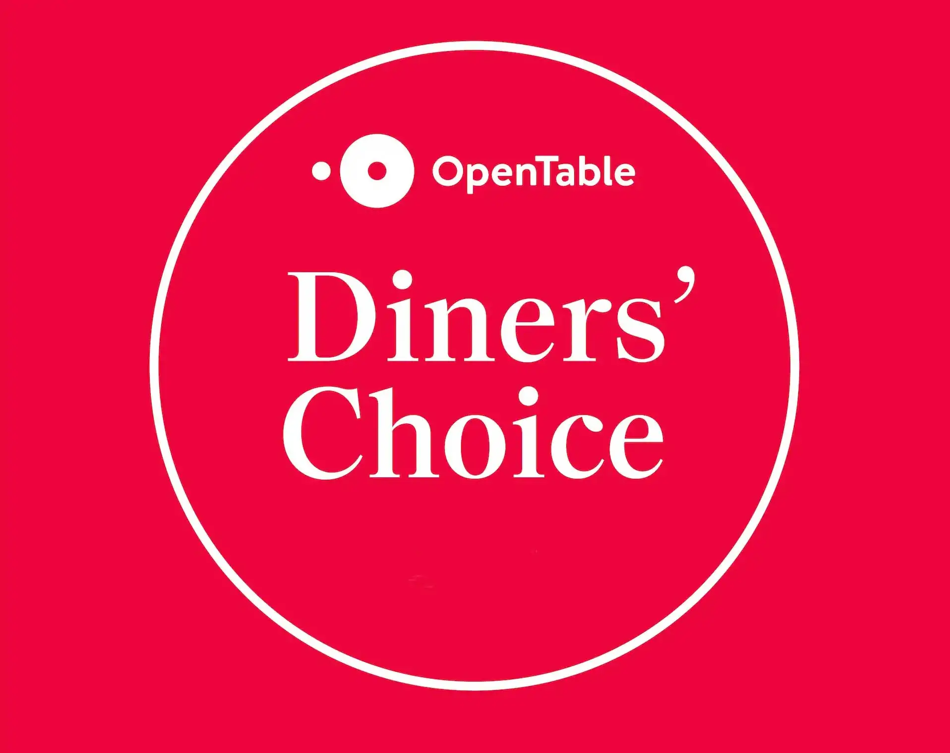 OPENTABLE Diner's Choice Award