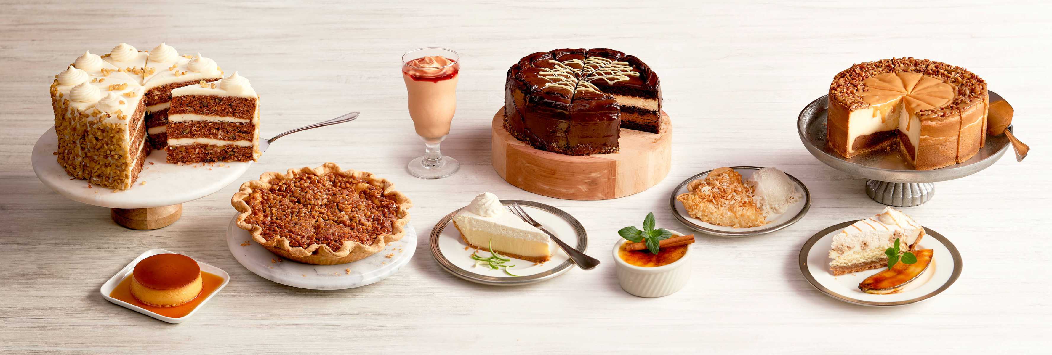 Menu map for Desserts