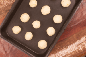 A photo of Brazilian Cheese bread and coffee