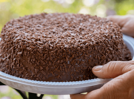 brazilian brigadeiro cake with sprinkles